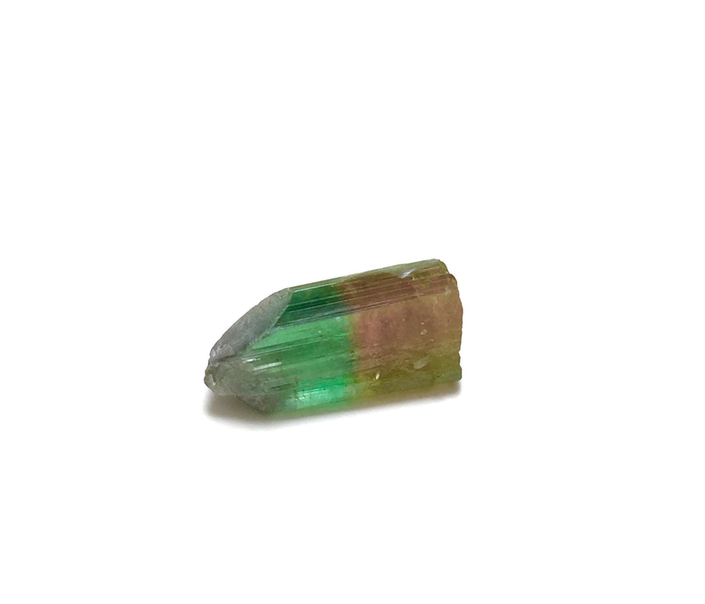 5.8 Carat Bi-Color Tourmaline Crystal - Natural Green & Pink Pendant Size Specimen from Peche Mine