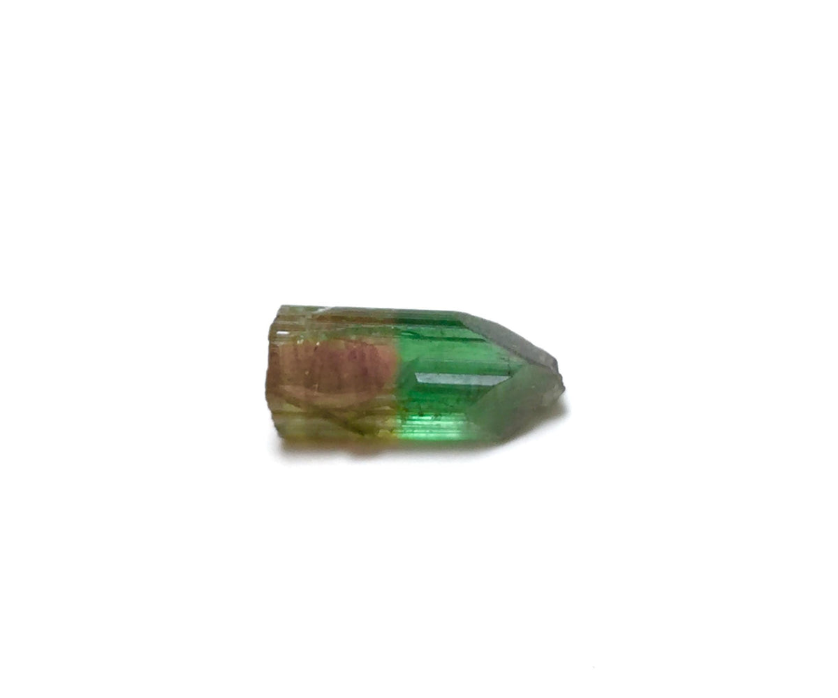 5.8 Carat Bi-Color Tourmaline Crystal - Natural Green & Pink Pendant Size Specimen from Peche Mine