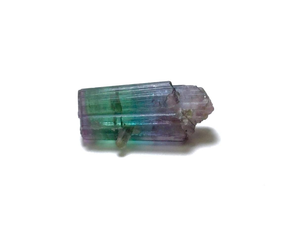 Rare Tri-Color Tourmaline Crystal – Purple, Blue, & Green Double Terminated Specimen from Peche Mine