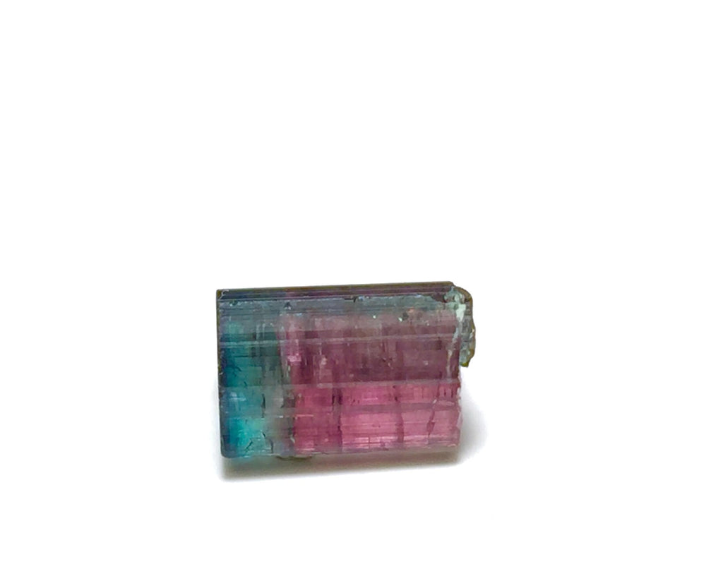Blue Cap Watermelon Tourmaline Crystal - Natural Bi-Color Specimen from Peche Mine