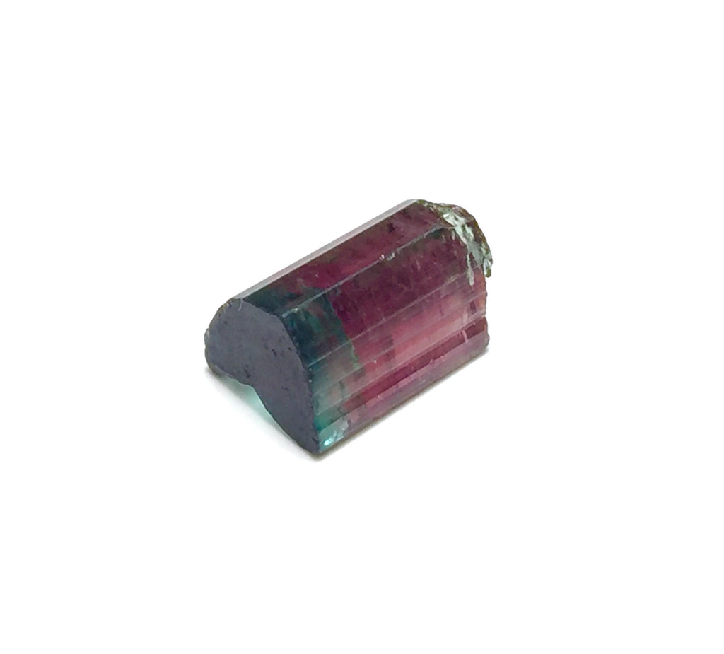 Blue Cap Watermelon Tourmaline Crystal - Natural Bi-Color Specimen from Peche Mine