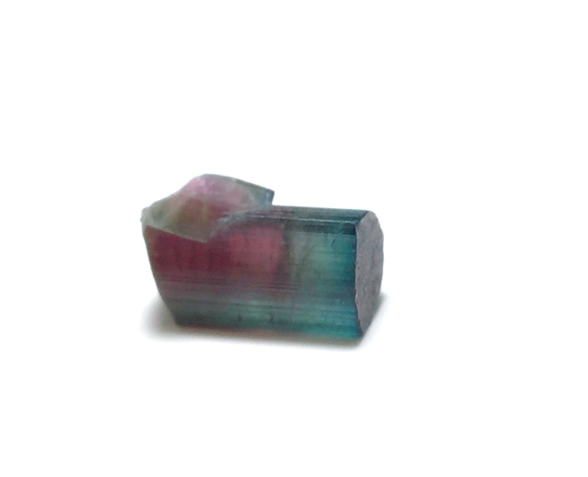8.4 Carat Tourmaline on Albite Matrix - Natural Bicolor Specimen from Peche Mine, Afghanistan