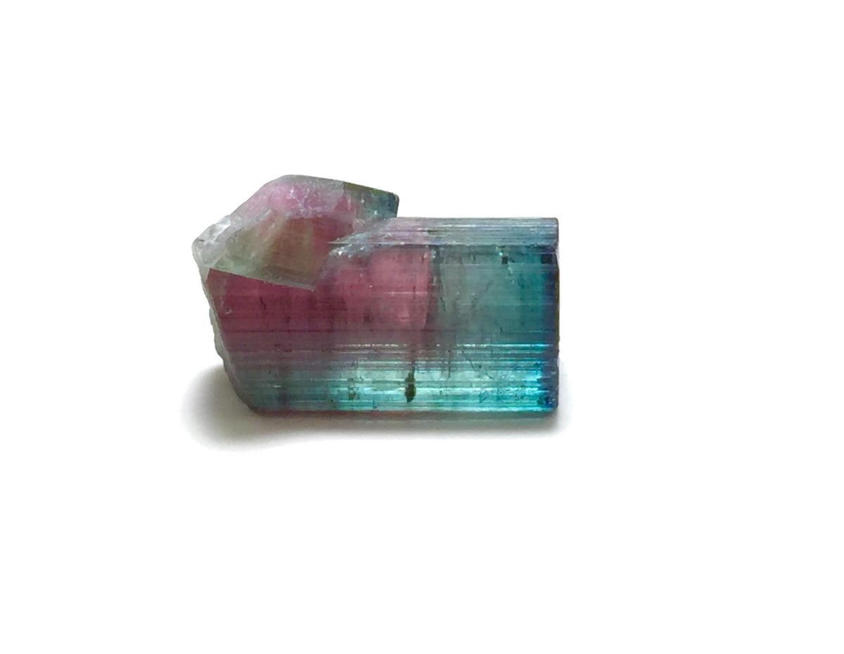 8.4 Carat Tourmaline on Albite Matrix - Natural Bicolor Specimen from Peche Mine, Afghanistan