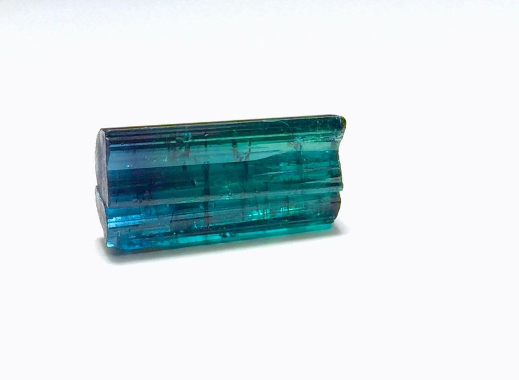 12.2 Carat Indicolite Tourmaline Crystal - Rare Ink Blue to Electric Blue Pendant Size Specimen