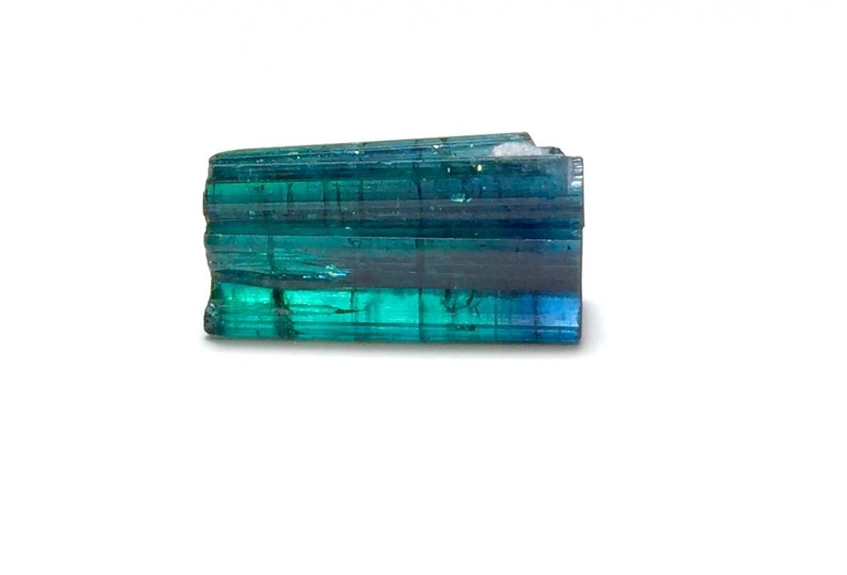 12.2 Carat Indicolite Tourmaline Crystal - Rare Ink Blue to Electric Blue Pendant Size Specimen
