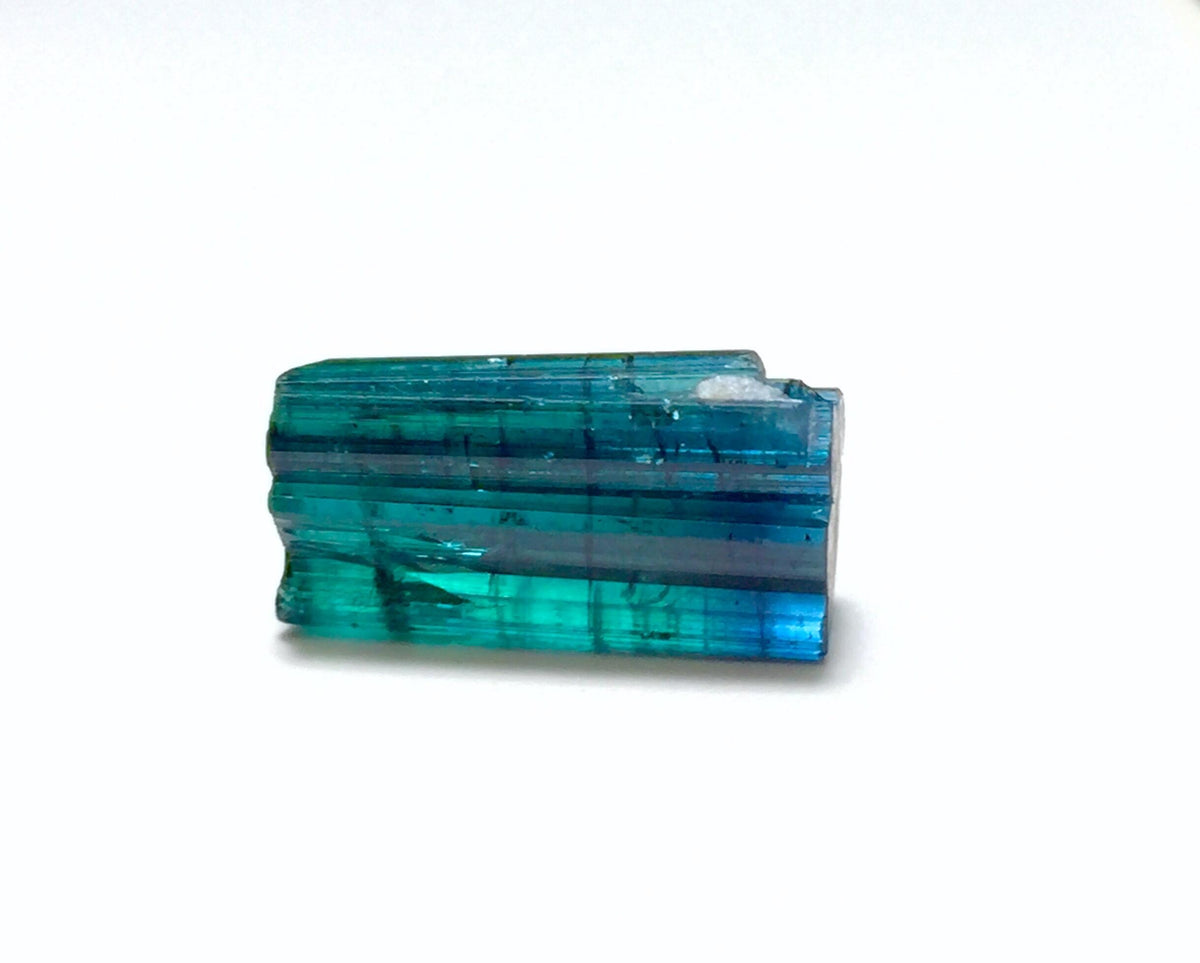12.2 Carat Indicolite Tourmaline Crystal - Rare Ink Blue to Electric Blue Pendant Size Specimen