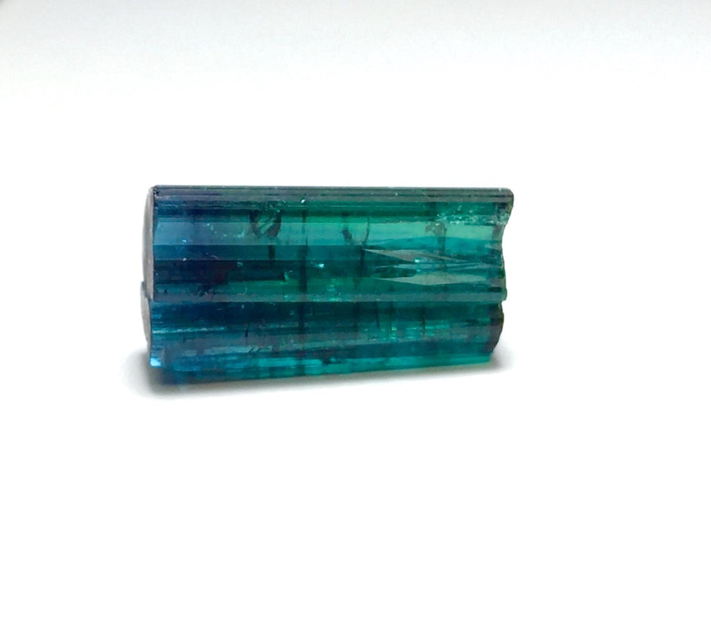12.2 Carat Indicolite Tourmaline Crystal - Rare Ink Blue to Electric Blue Pendant Size Specimen