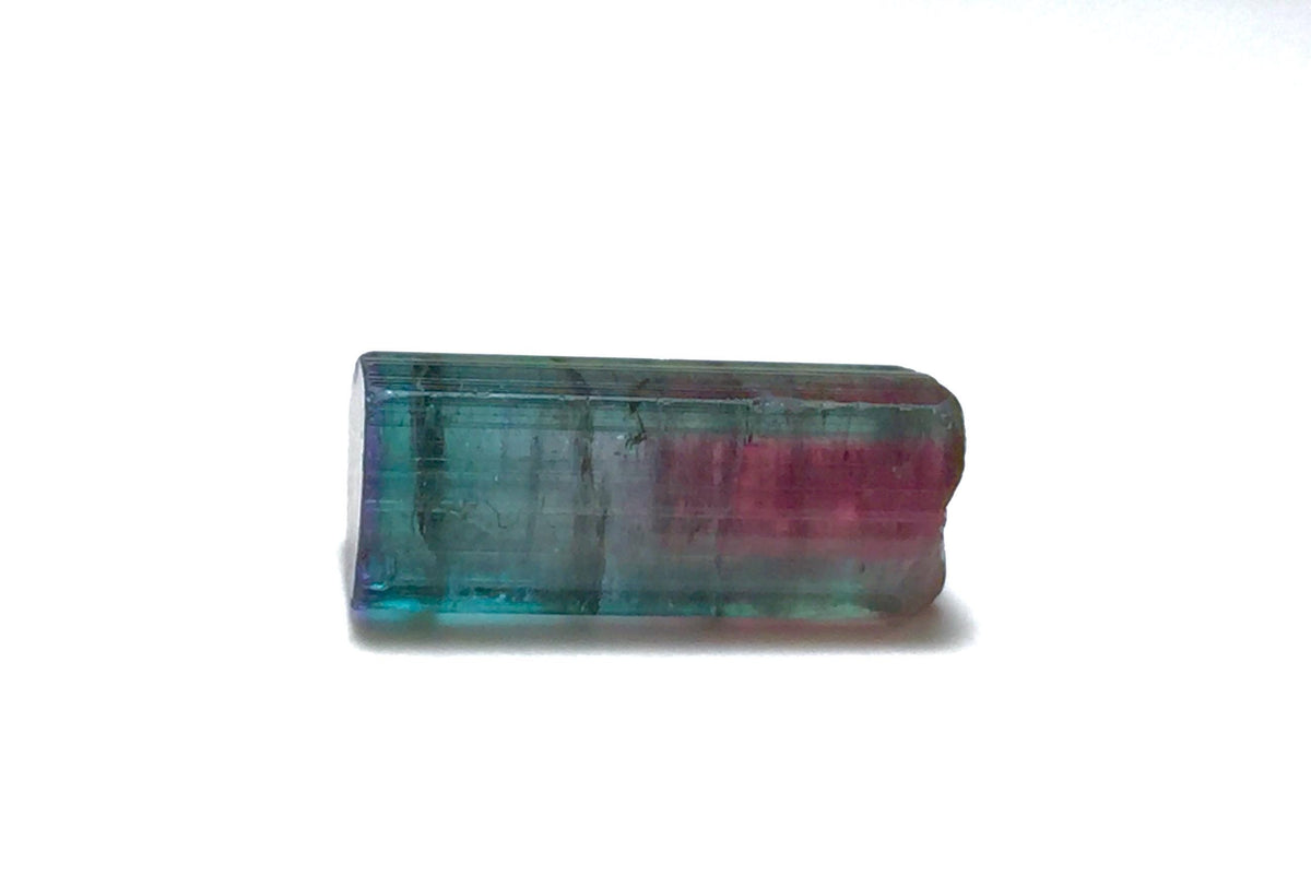 10.8 Carat Purple Cap Rainbow Tourmaline Crystal – Rare Tri-Color Specimen, Peche Mine