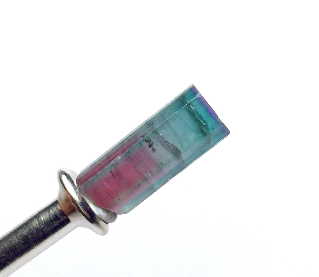 10.8 Carat Purple Cap Rainbow Tourmaline Crystal – Rare Tri-Color Specimen, Peche Mine