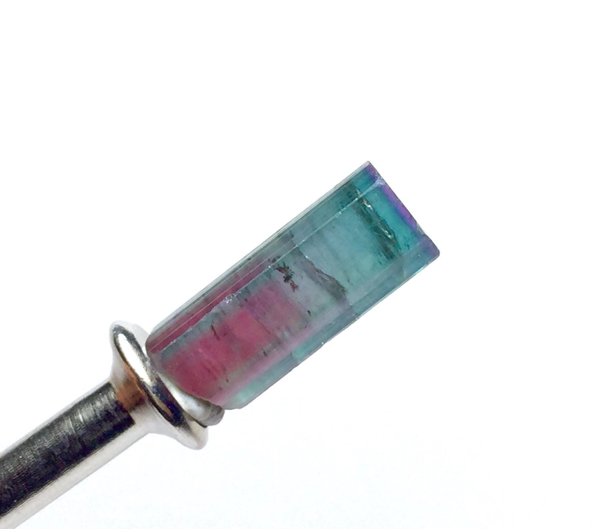 10.8 Carat Purple Cap Rainbow Tourmaline Crystal – Rare Tri-Color Specimen, Peche Mine