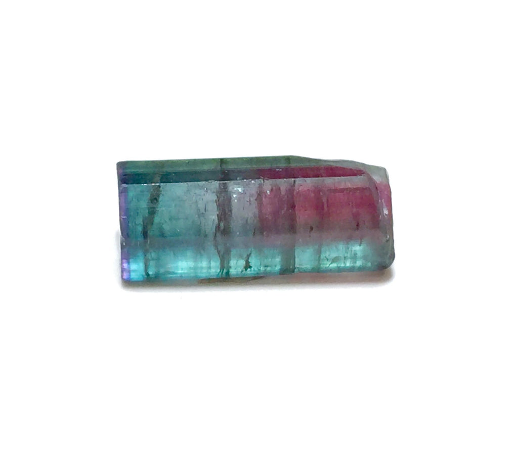 10.8 Carat Purple Cap Rainbow Tourmaline Crystal – Rare Tri-Color Specimen, Peche Mine