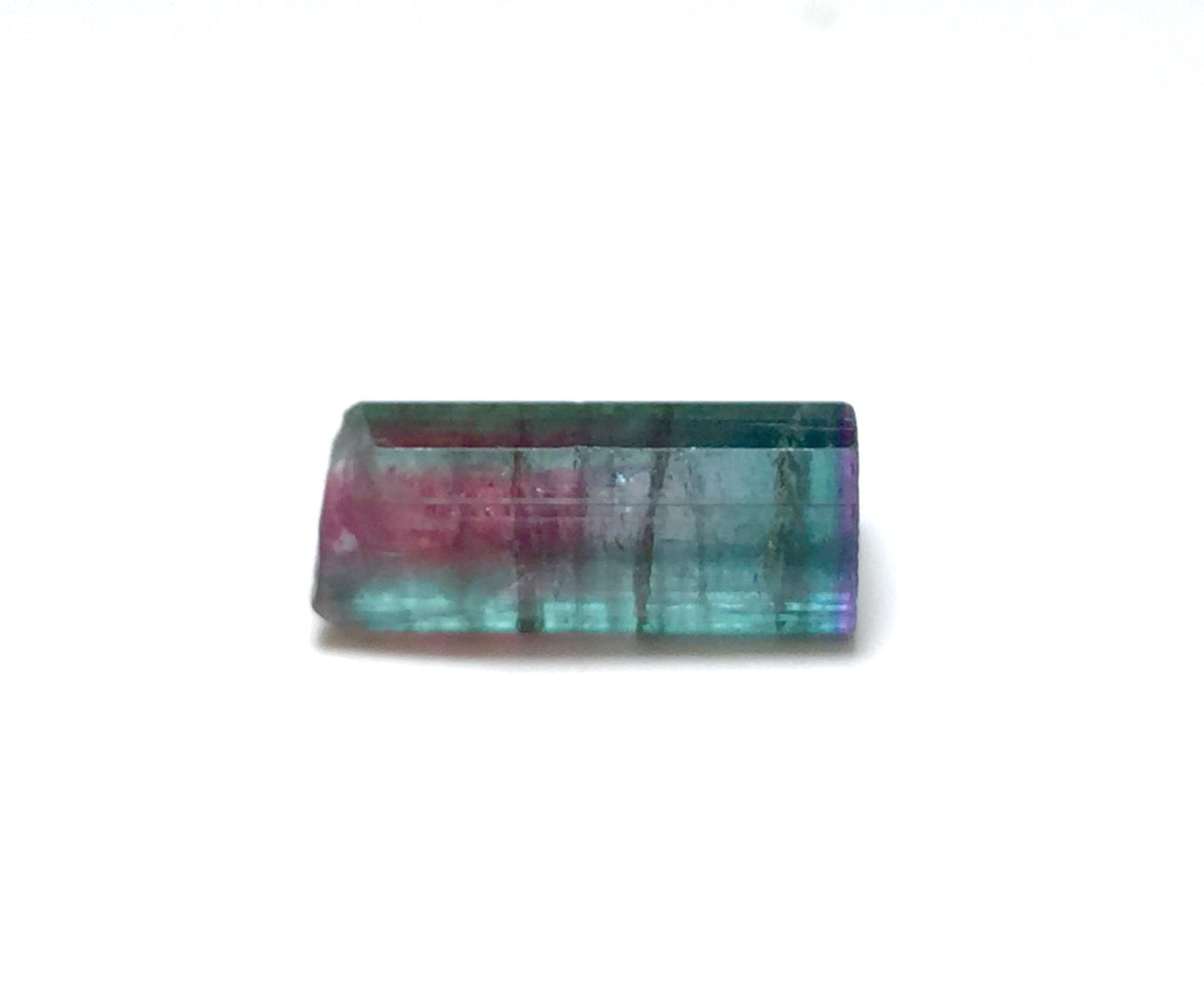 10.8 Carat Purple Cap Rainbow Tourmaline Crystal – Rare Tri-Color Specimen, Peche Mine