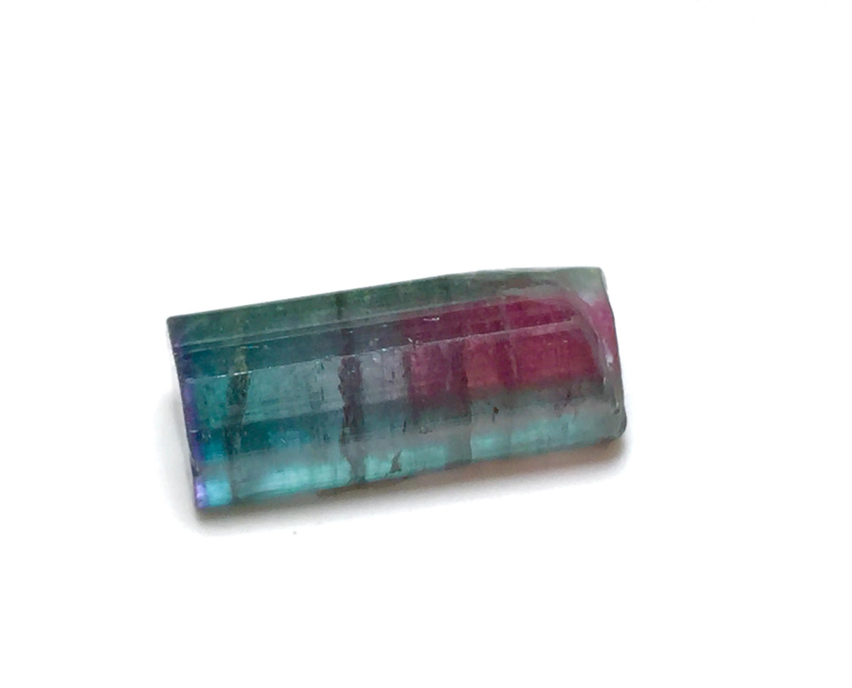 10.8 Carat Purple Cap Rainbow Tourmaline Crystal – Rare Tri-Color Specimen, Peche Mine