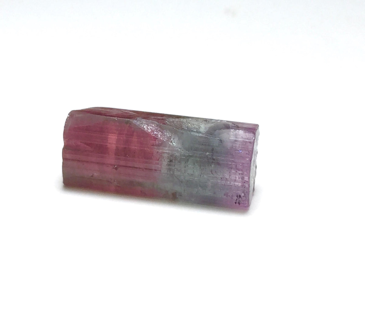 10.1 Carat Natural Bi-Color Tourmaline Crystal - Paprok Mine Afghanistan - Pendant Size Mineral Specimen