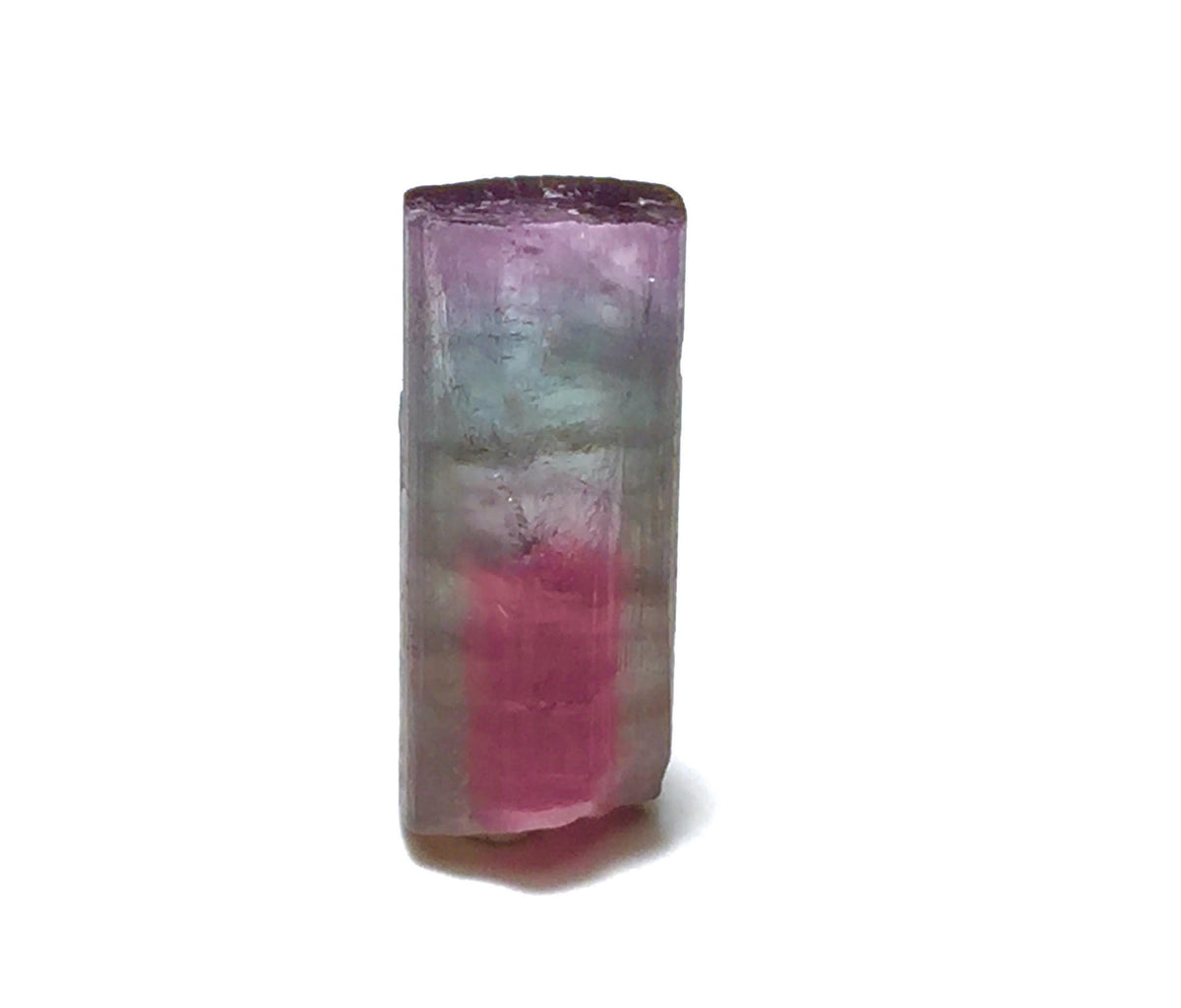 10.1 Carat Natural Bi-Color Tourmaline Crystal - Paprok Mine Afghanistan - Pendant Size Mineral Specimen