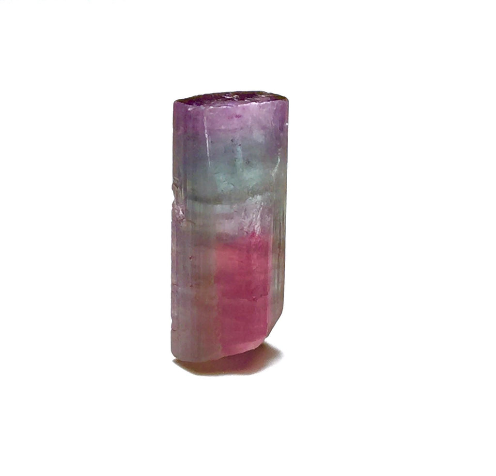 10.1 Carat Natural Bi-Color Tourmaline Crystal - Paprok Mine Afghanistan - Pendant Size Mineral Specimen