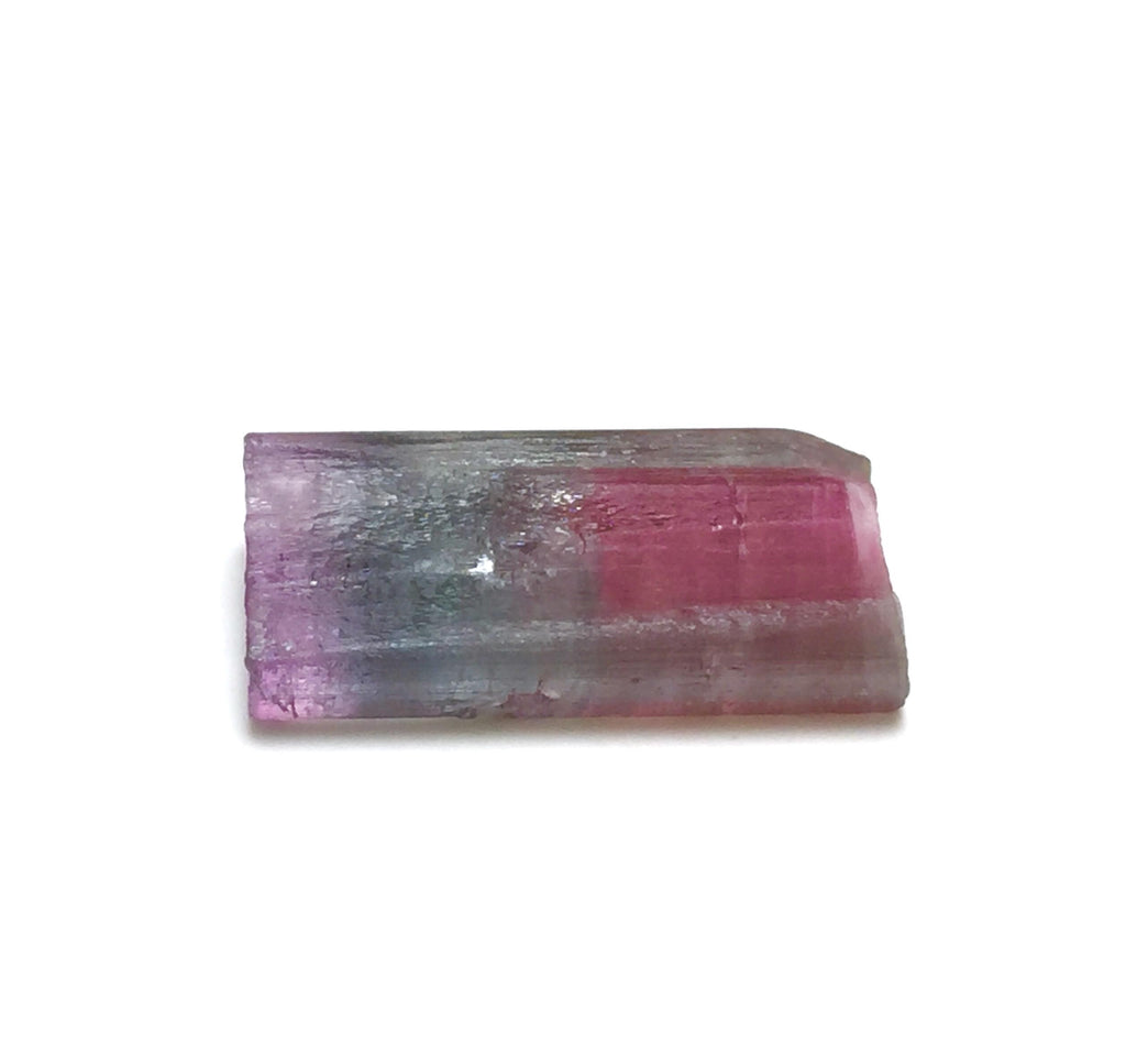 10.1 Carat Natural Bi-Color Tourmaline Crystal - Paprok Mine Afghanistan - Pendant Size Mineral Specimen