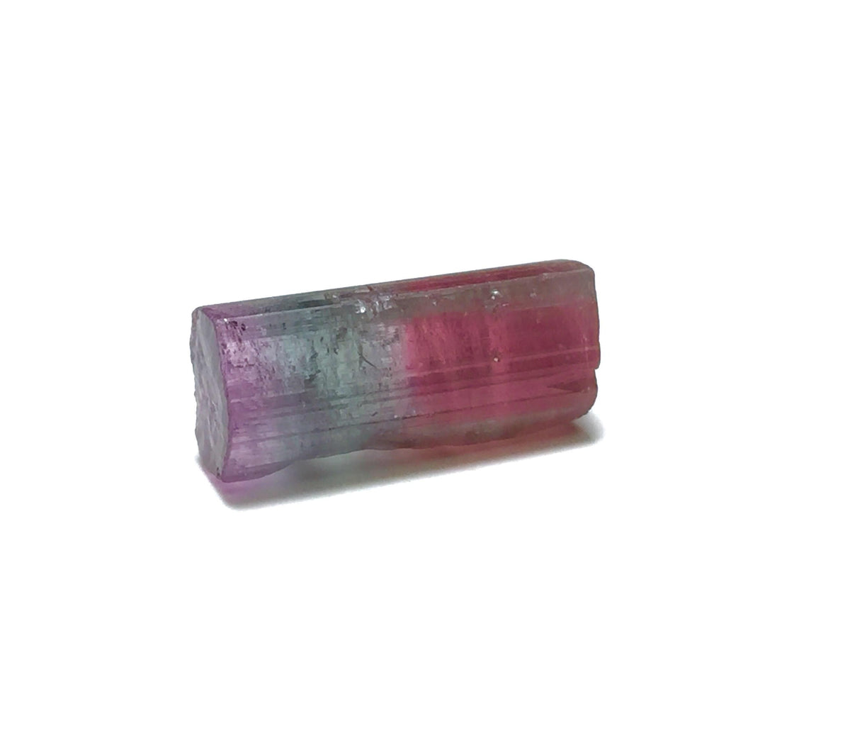 10.1 Carat Natural Bi-Color Tourmaline Crystal - Paprok Mine Afghanistan - Pendant Size Mineral Specimen