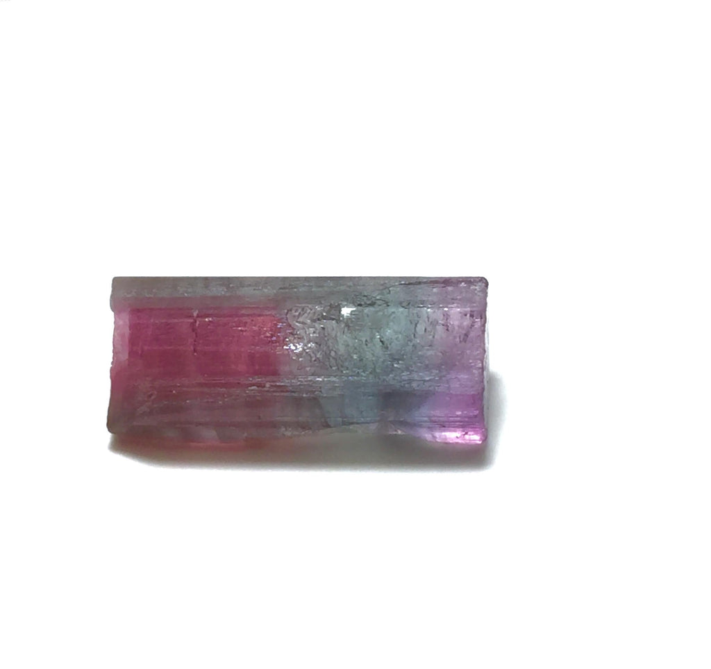 10.1 Carat Natural Bi-Color Tourmaline Crystal - Paprok Mine Afghanistan - Pendant Size Mineral Specimen