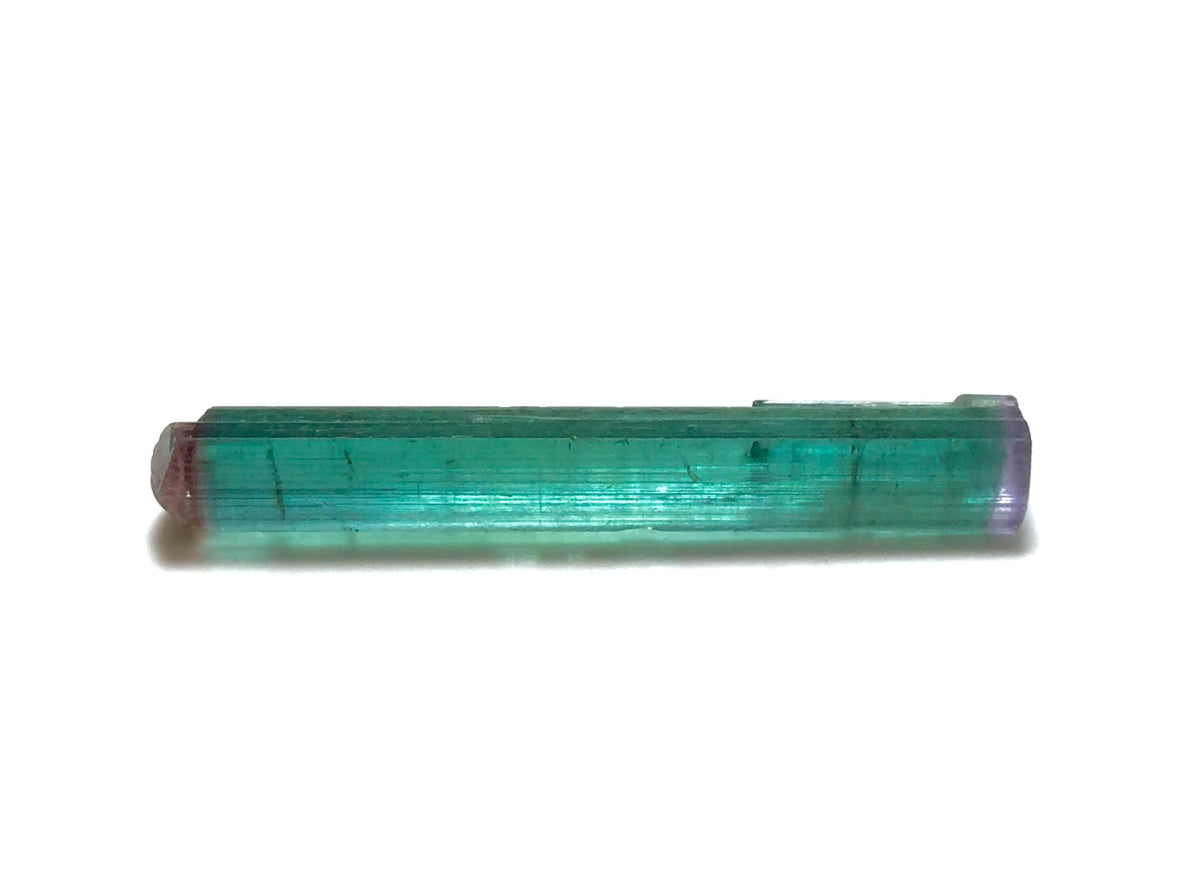 Bi-Color Tourmaline Crystal - Natural Green & Pink Pendant Size Specimen from Peche Mine