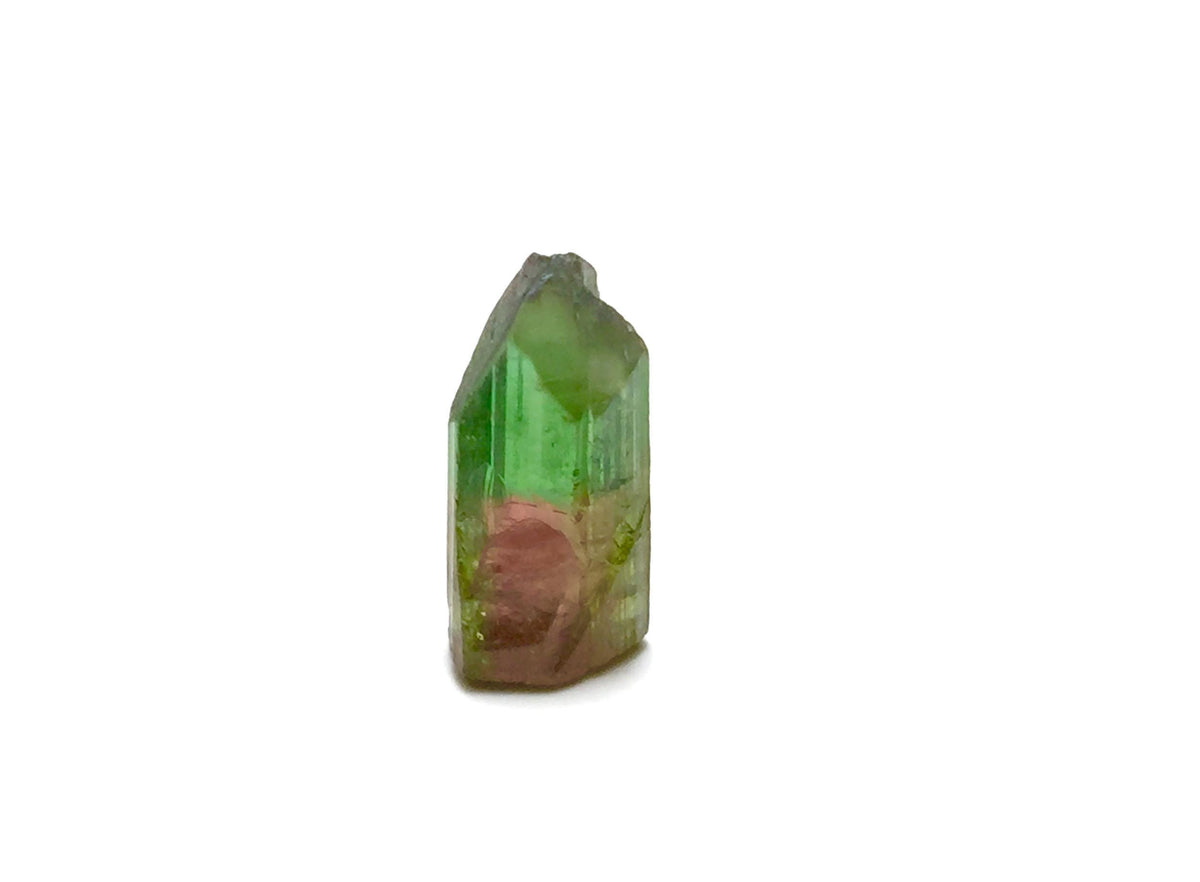 5.8 Carat Bi-Color Tourmaline Crystal - Natural Green & Pink Pendant Size Specimen from Peche Mine