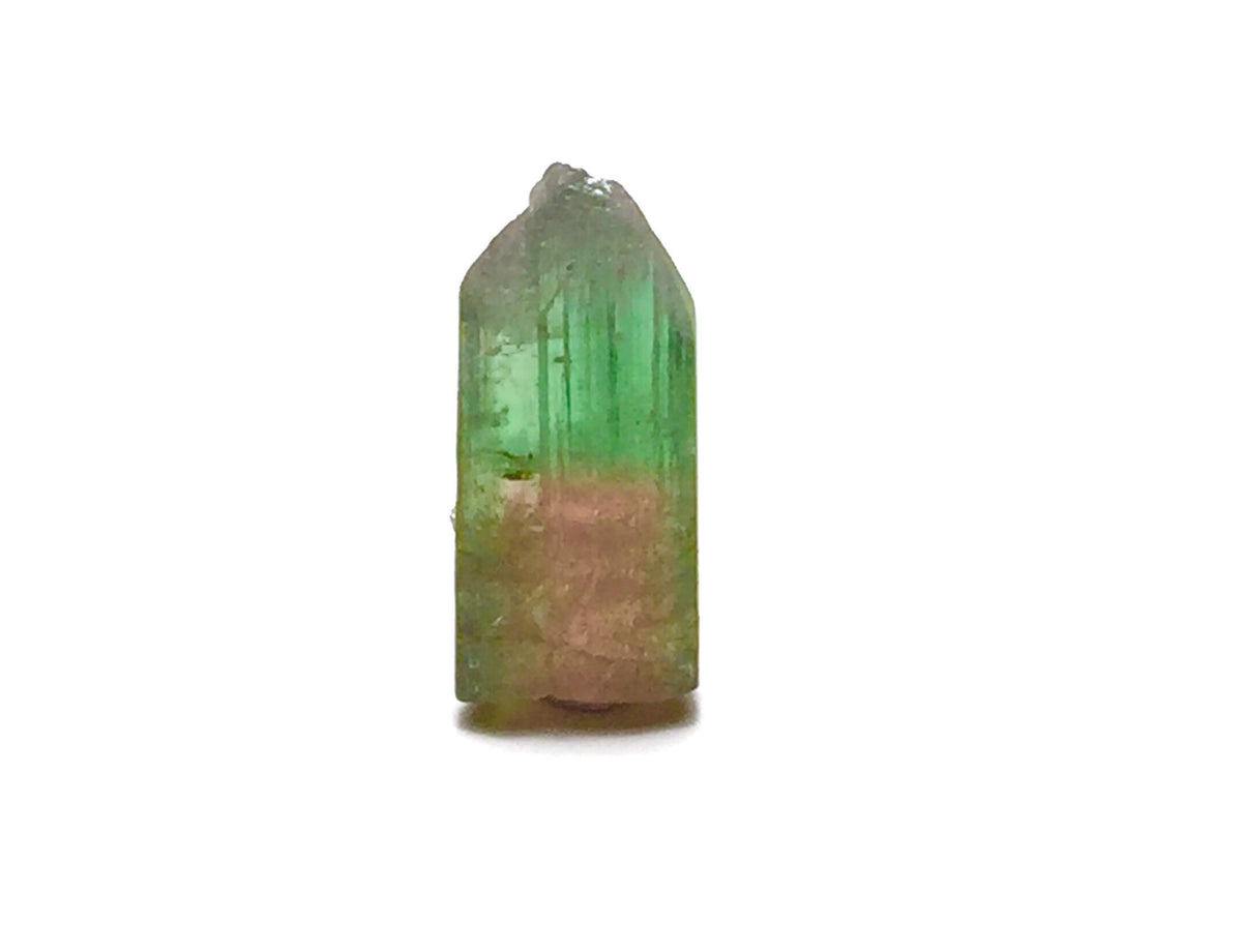 5.8 Carat Bi-Color Tourmaline Crystal - Natural Green & Pink Pendant Size Specimen from Peche Mine