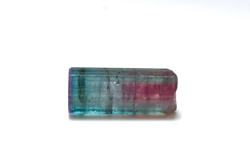 10.8 Carat Purple Cap Rainbow Tourmaline Crystal – Rare Tri-Color Specimen, Peche Mine