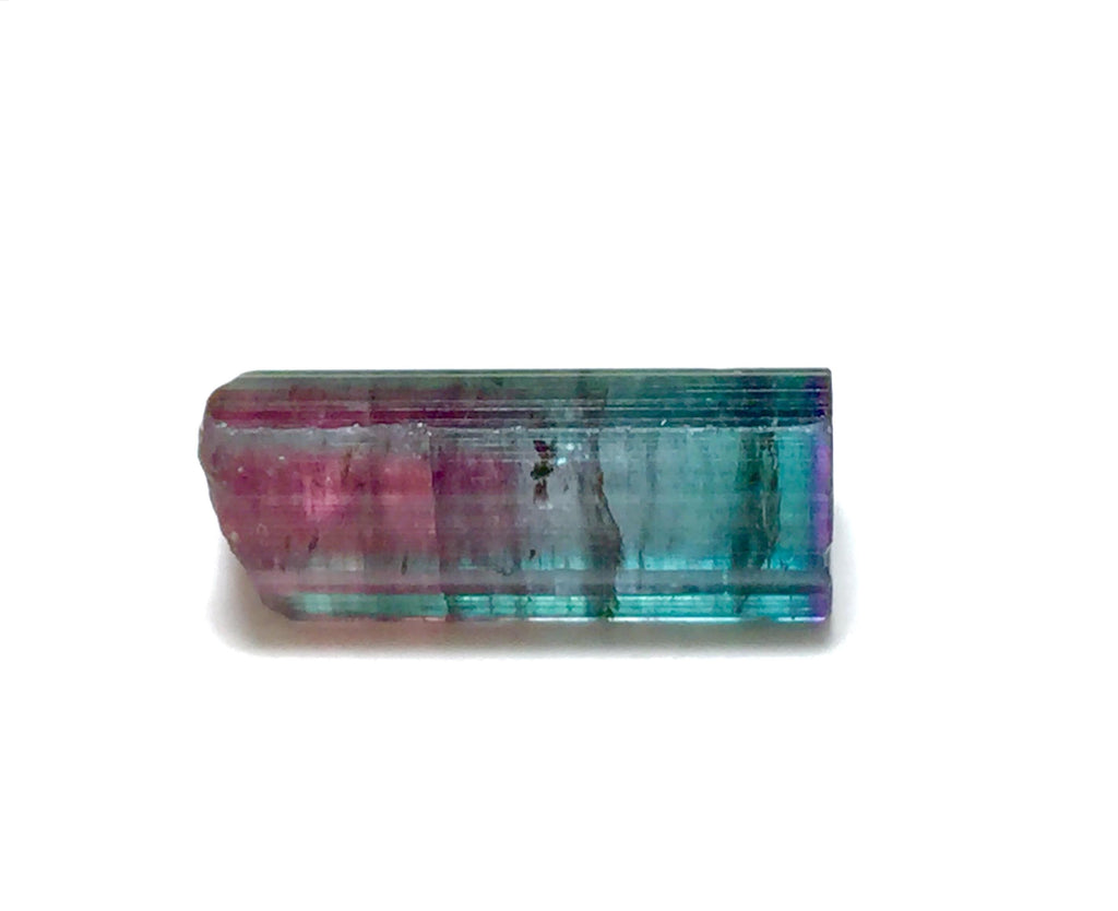 10.8 Carat Purple Cap Rainbow Tourmaline Crystal – Rare Tri-Color Specimen, Peche Mine