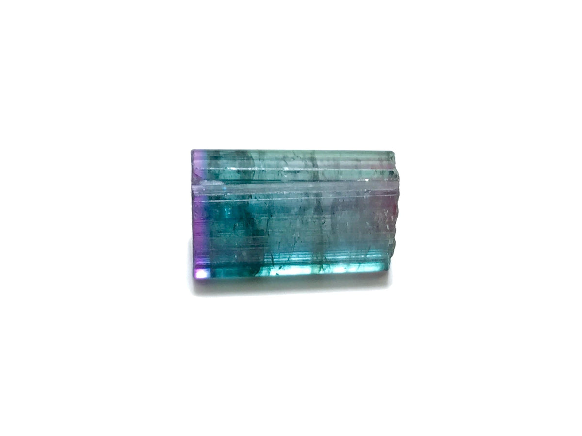 10.9 Carat Purple Cap Rainbow Tourmaline – Rare Tri-Color Terminated Crystal from Peche Mine